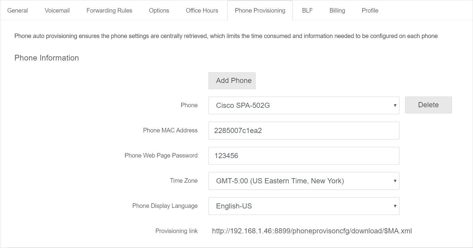 Add SPA Phone into PortSIP PBX
